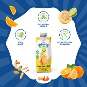 ODWALLA ingredients closeup featuring real fruit for a naturally flavorful sip.