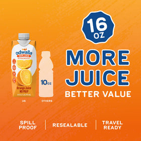 ODWALLA no added sugar label with vibrant orange color
