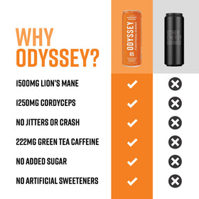 Odyssey Elixir 12-pack display shows convenient multi-can packaging
