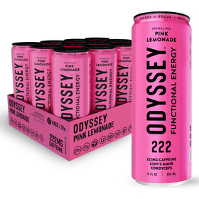Odyssey Elixir bottle pouring to show balanced energy for sustained focus