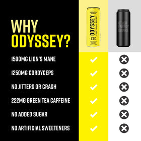 Odyssey Elixir Odyssey222 ready-to-drink can for on-the-go productivity.