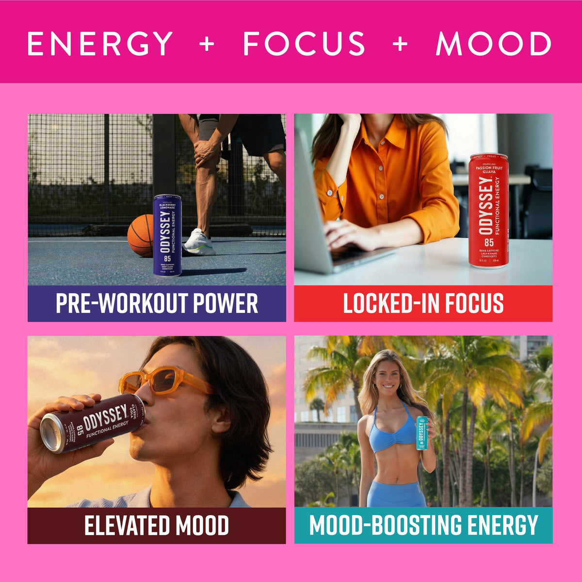 Odyssey Elixir plant-based clean label image emphasizes natural ingredients.