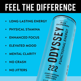 Odyssey Elixir plant-based ingredients emphasize vegan, non-GMO, kosher quality in every sip.