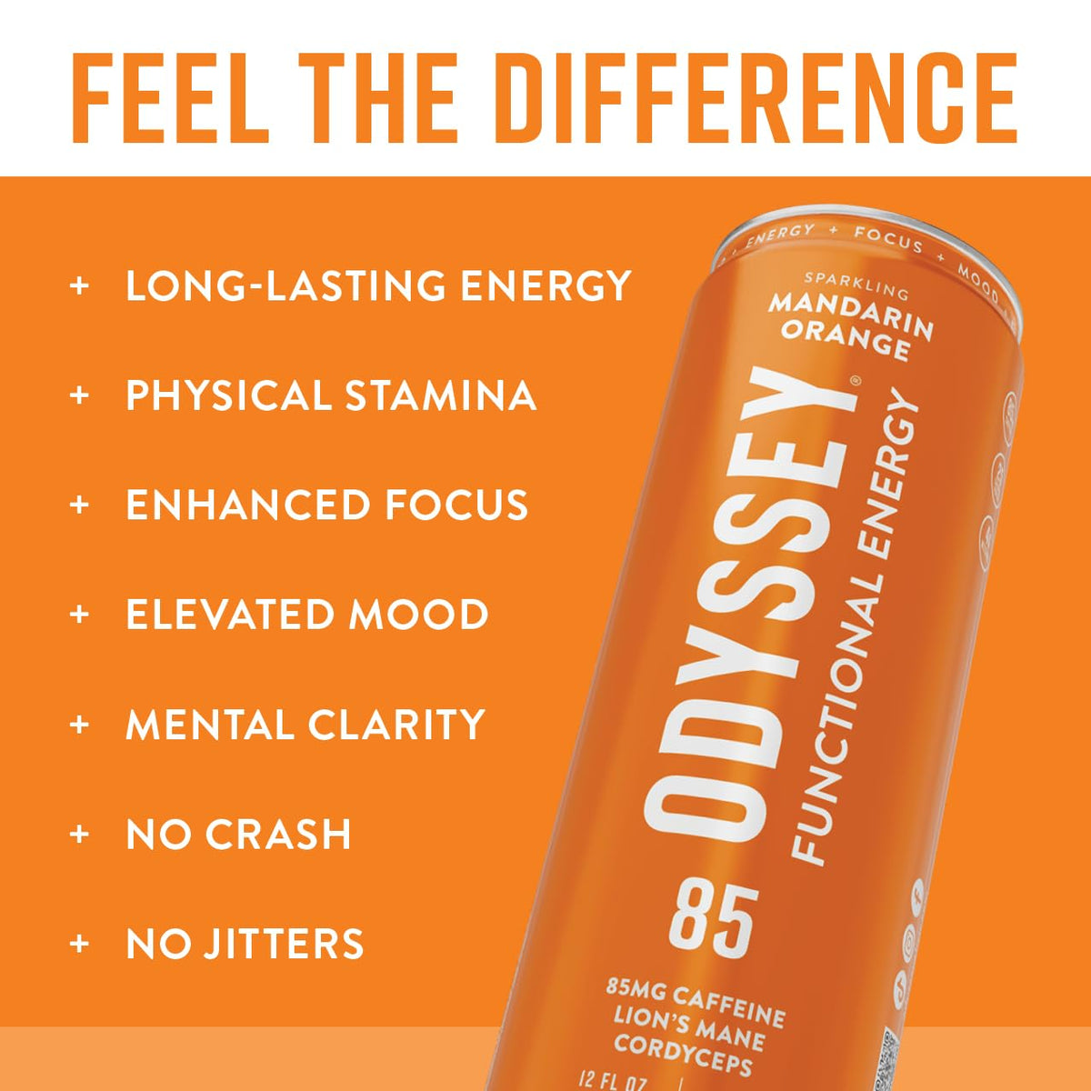 Odyssey Elixir Plant-based label can highlights clean vegan ingredients
