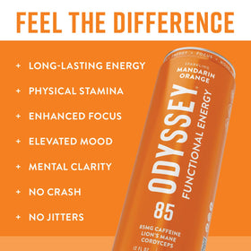 Odyssey Elixir Plant-based label can highlights clean vegan ingredients