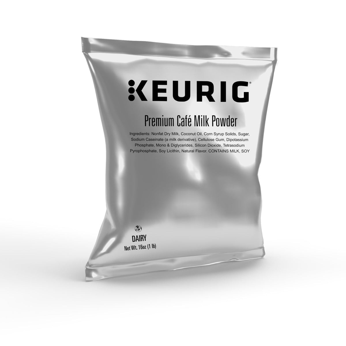 Office coffee station featuring Keurig Premium Café Milk Powder