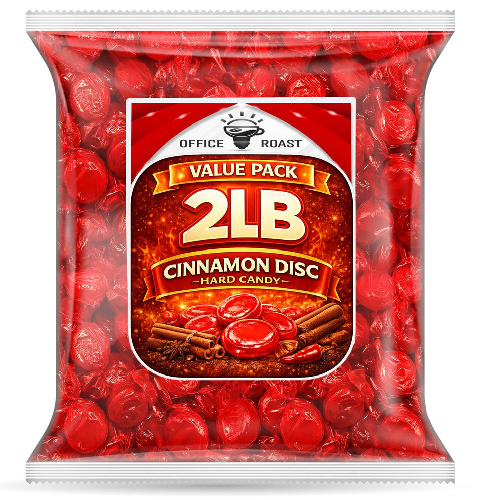 Office Roast Cinnamon Discs bulk 2lb bag for parties and shared snacks.