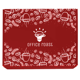 Office Roast condiment pouches on a table, ideal for catering