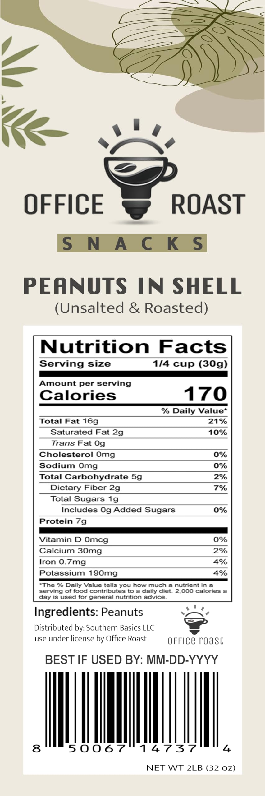 Office Roast peanuts in shell party snack for gatherings
