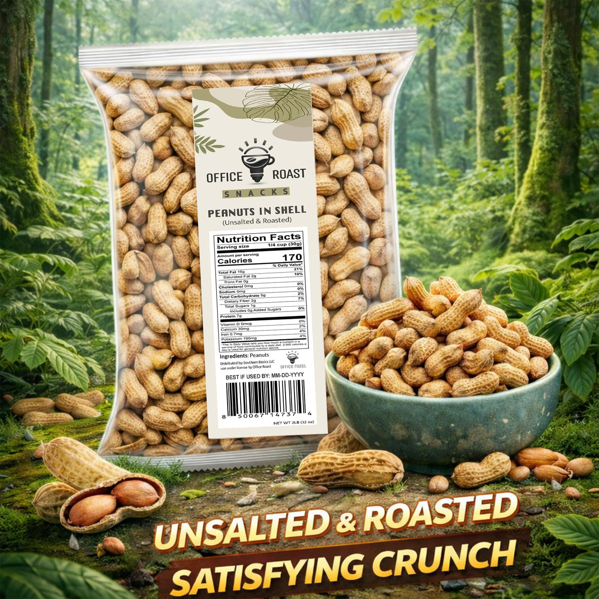 Office Roast peanuts in shell whole peanuts for texture and flavor