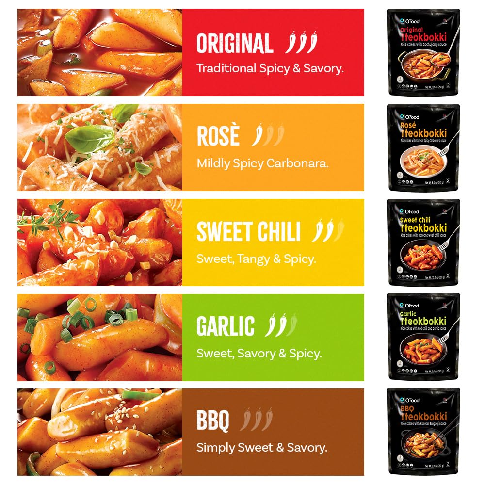 O'Food BBQ flavor tteokbokki bowl with bold glaze for hearty meals
