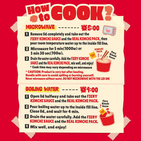 O’Food ramen cup cooking on stove for quick preparation