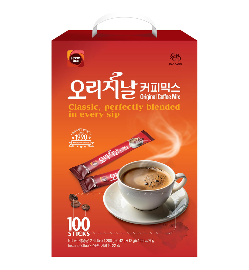 O’Food Rosebud Coffee Mix front-pack showcases convenient 3-in-1 coffee solution.