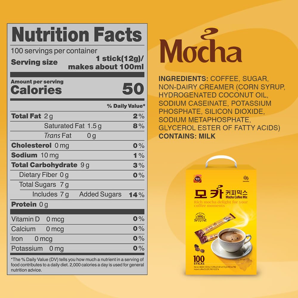 Close-up of Rosebud Coffee Mix sticks showing individual sachets for on-the-go use.