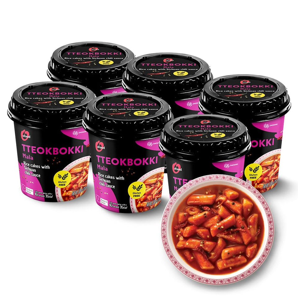 O’Food Mala cup tteokbokki delivers bold Mala flavor in a portable cup for on-the-go snacking.