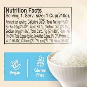 O'Food sticky sushi rice bowl texture showing authentic cling