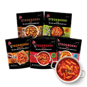 O'Food Tteokbokki variety pack bowl highlights five flavors for fast meals