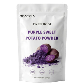OGACRLA Purple Sweet Potato Powder bag front, ideal for vibrant baking and beverages.