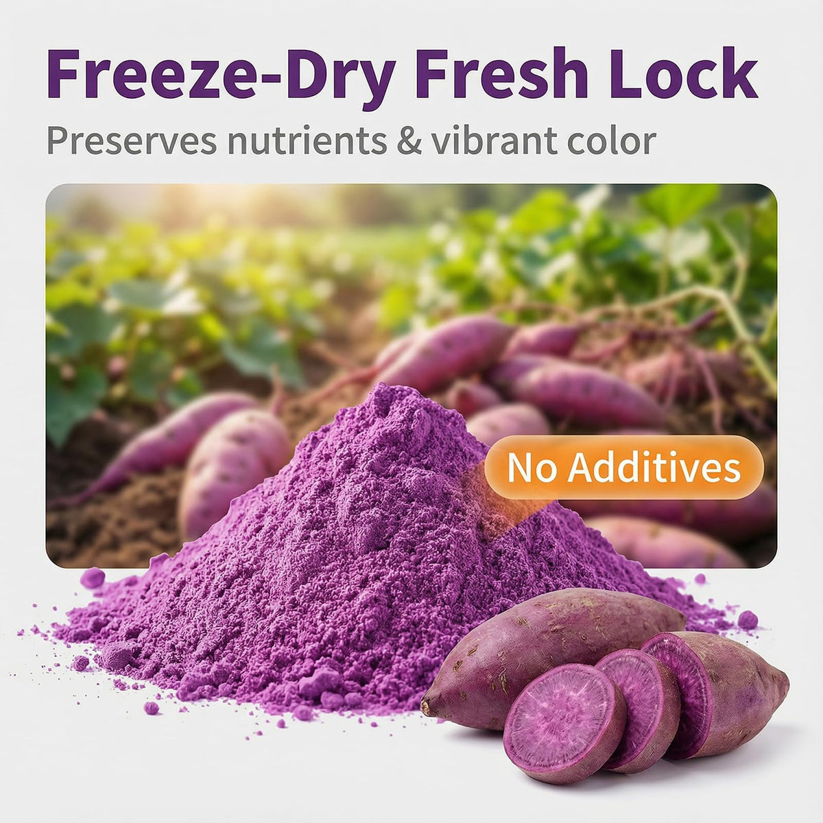 Baked goods colored naturally with OGACRLA purple yam powder.