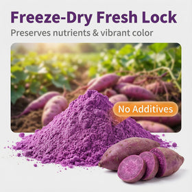 Baked goods colored naturally with OGACRLA purple yam powder.