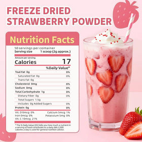 OGACRLA Strawberry Powder color close-up highlights natural fruit flavor