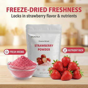 OGACRLA Strawberry Powder dissolves easily in drinks and recipes