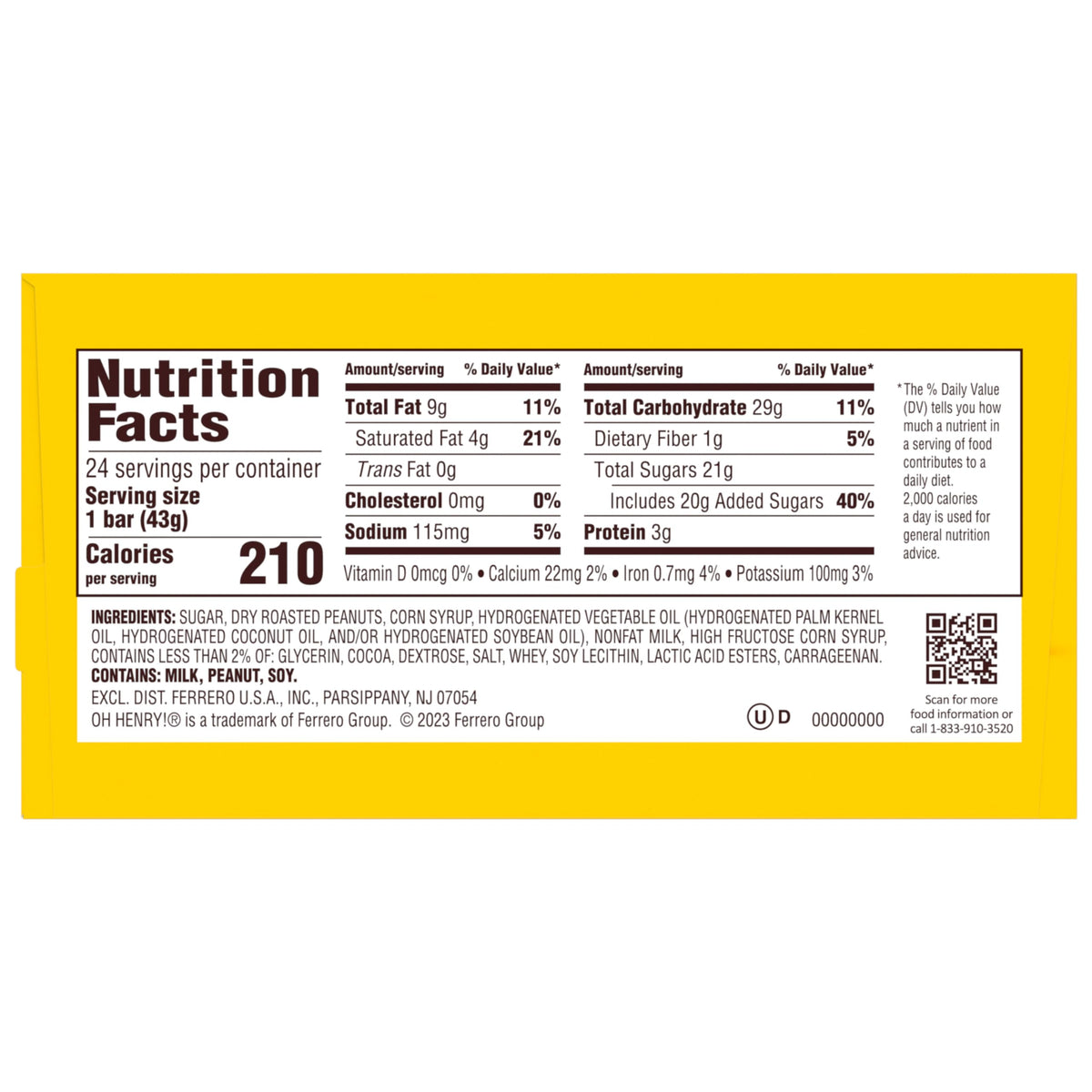 Oh Henry! box of bars for gatherings, shareable snack.