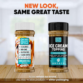 Oh My Spice cinnamon sugar coffee topping enhances lattes with cozy aroma