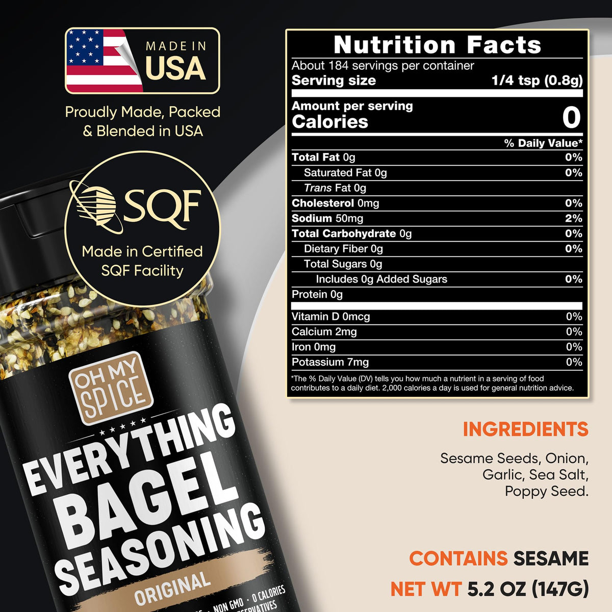 Oh My Spice Eggs and Salad Seasoning on eggs and greens for savory everyday meals.
