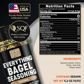 Oh My Spice Eggs and Salad Seasoning on eggs and greens for savory everyday meals.