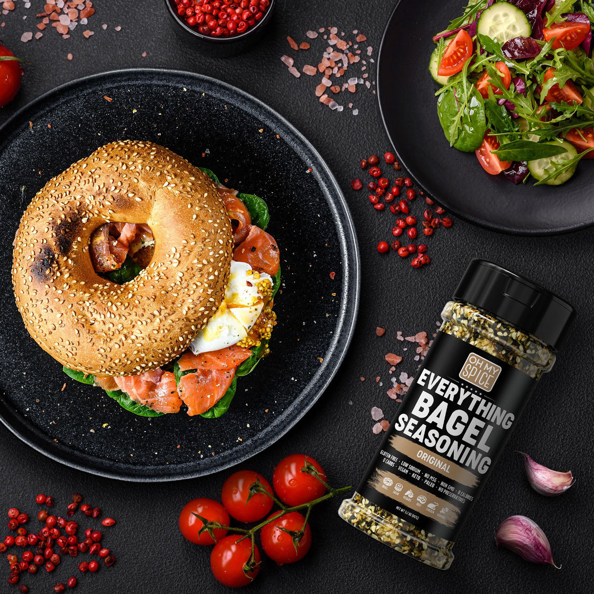 Oh My Spice Roasted Vegetables Seasoning over veggies for vibrant, crunchy side dishes.