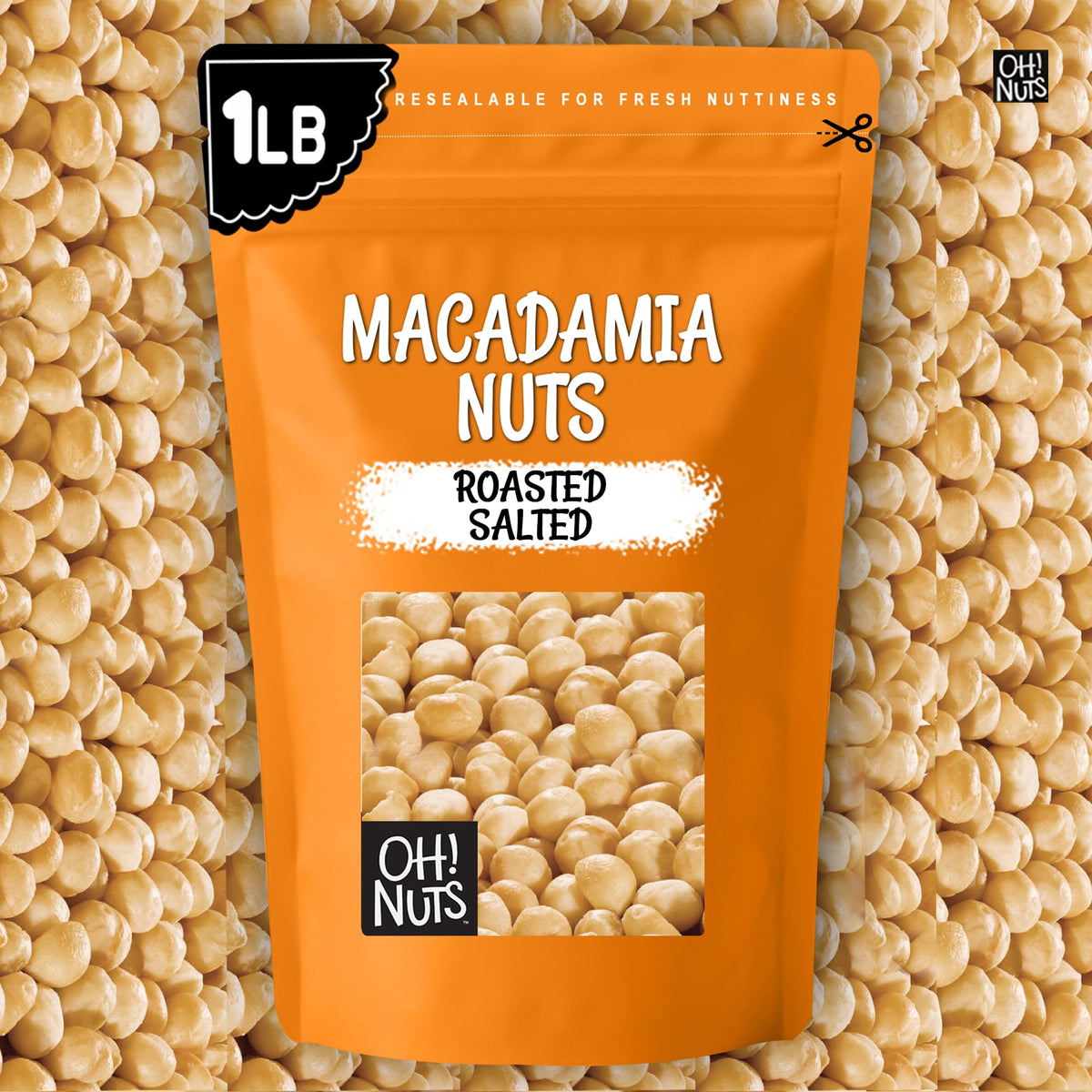Allergen information label on Oh! Nuts product