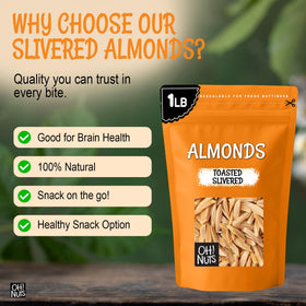 Oh! Nuts Almonds topping use in salads and muffins for extra crunch.