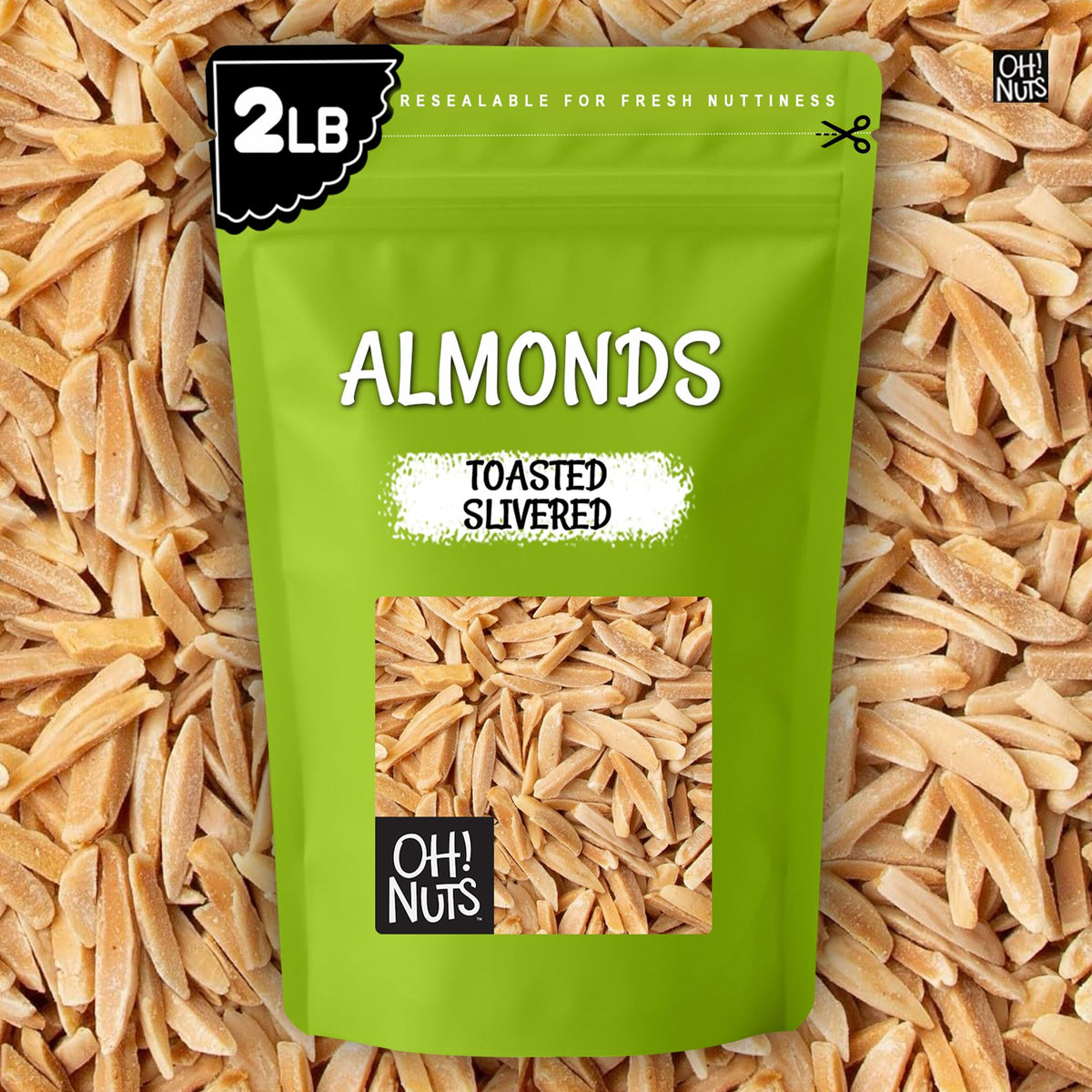 Oh! Nuts kitchen pantry storage keeps almonds fresh for weeks