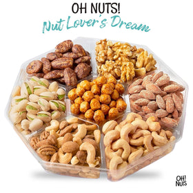 Oh! Nuts assorted nuts tray highlights diverse textures, ideal for entertaining.