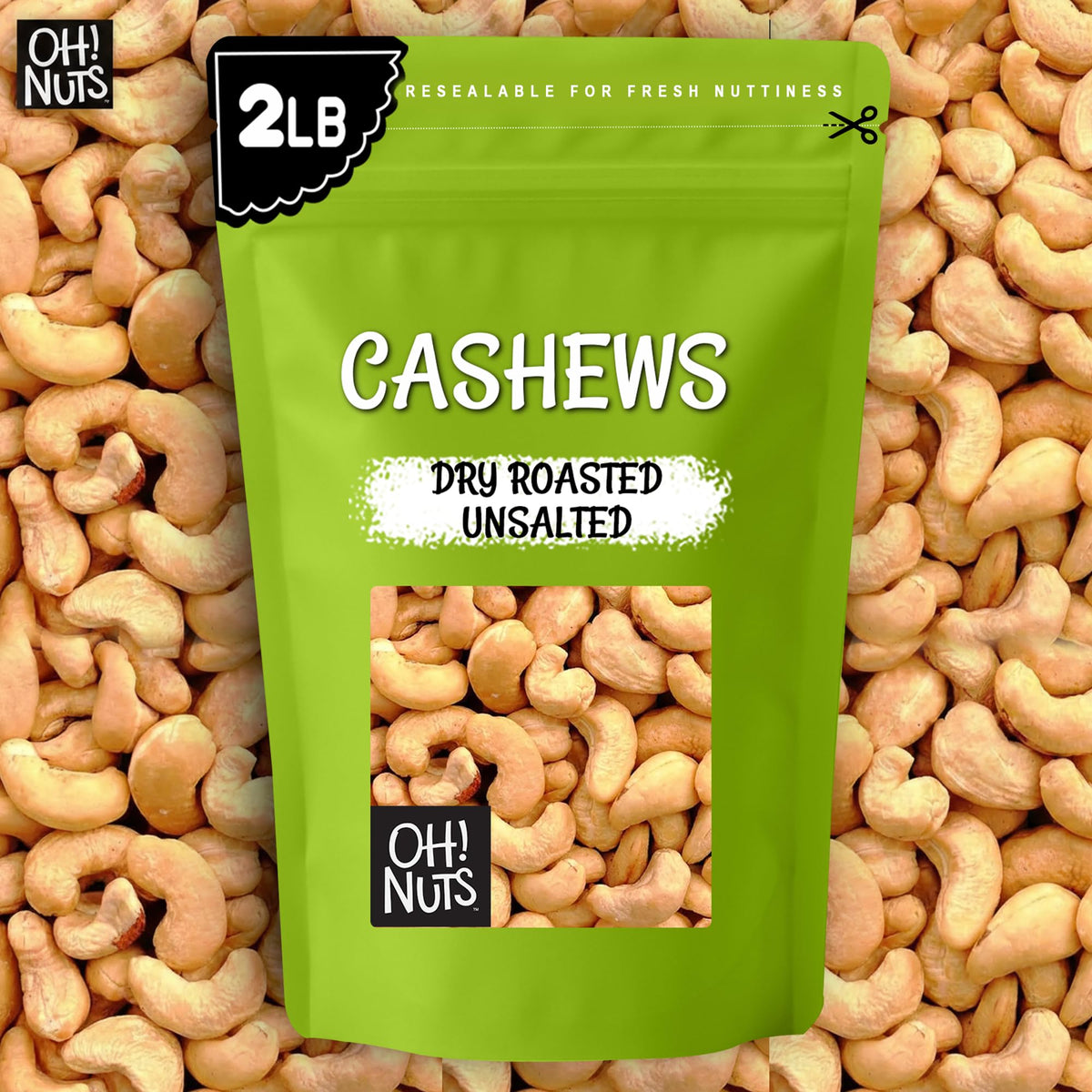 Oh! Nuts cashews bulk 2 lb bag ideal for bulk snacking