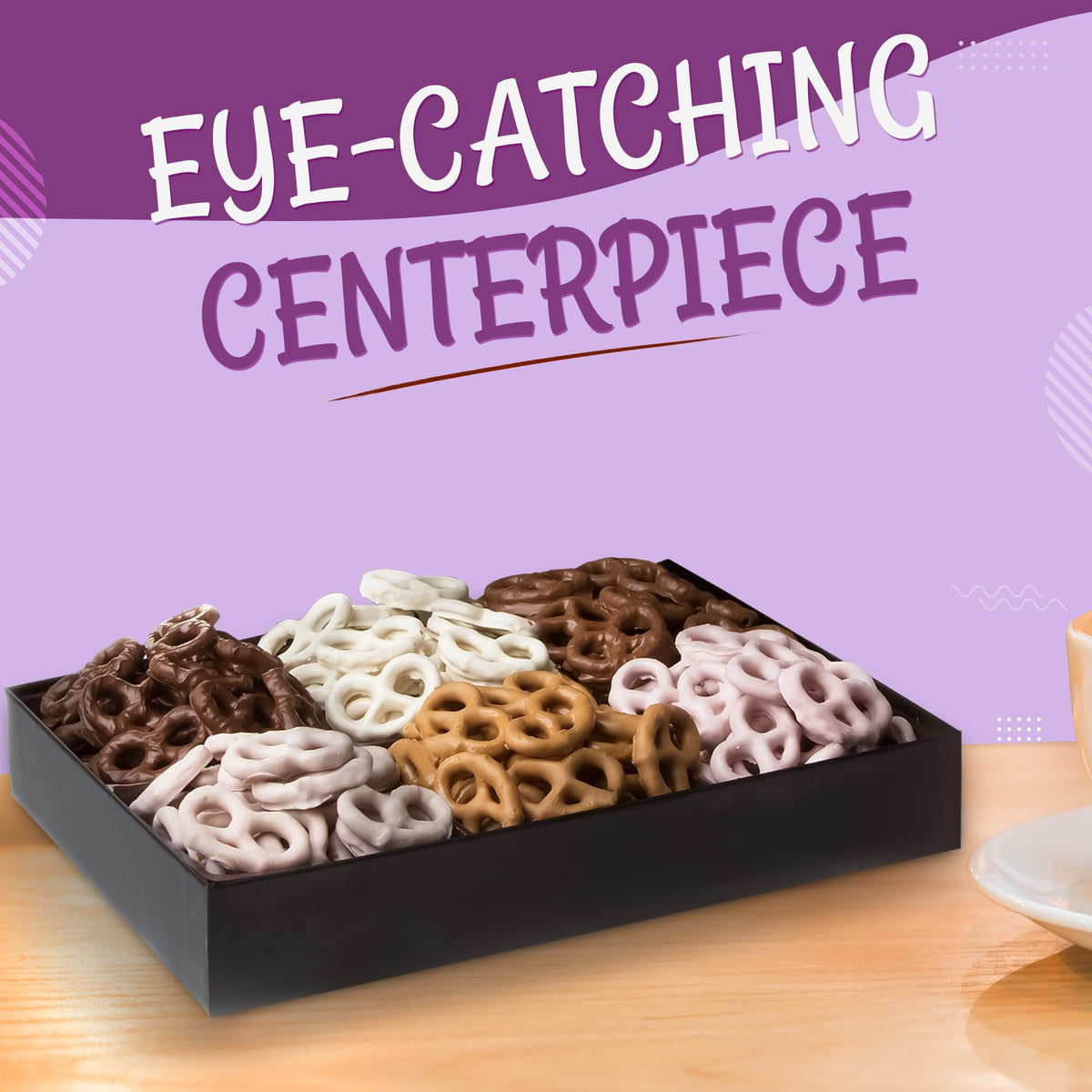 Oh! Nuts hand dipped pretzels in chocolate deliver crisp texture and rich flavor.