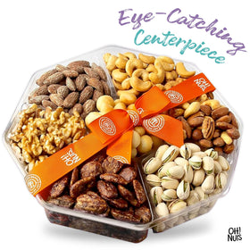 Oh Nuts holiday gift box open arrangement ready for celebrations