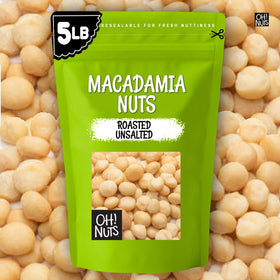 Oh! Nuts Macadamia nuts oven roasted no oil emphasize clean, flavorful crunch