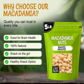 Oh! Nuts Macadamia snack time image suggesting quick, wholesome bites