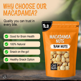 Oh! Nuts macadamias paired with chocolate for a rich treat.
