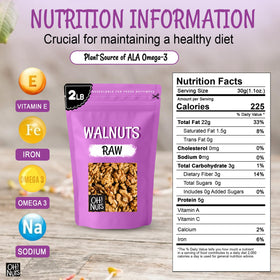 Oh! Nuts walnuts halves and pieces in bulk bag, ready for salads and recipes.