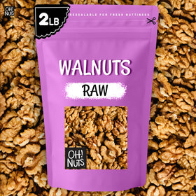 Oh! Nuts snack-ready organic walnuts, ideal for everyday use.