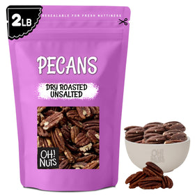 Oh! Nuts pecans in a dry-roasted bulk bag, ideal for pantry snacks and baking.