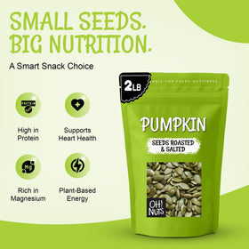 Oh! Nuts pumpkin seeds in a resealable bag stay fresh between uses.