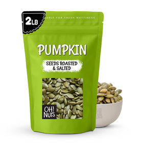 Oh! Nuts pumpkin seeds, roasted salted bulk bag, ideal for on-the-go snacking and recipes.