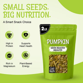 Oh! Nuts pumpkin seeds sprinkled on salad for extra crunch.