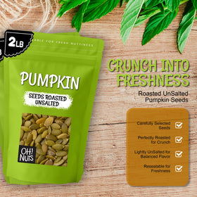 Oh! Nuts pumpkin seeds as a healthy snack option for work or travel.