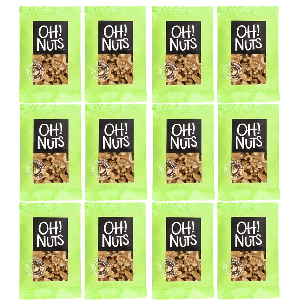 Oh! Nuts raw walnuts in 12 individual pouches for easy on-the-go snacking