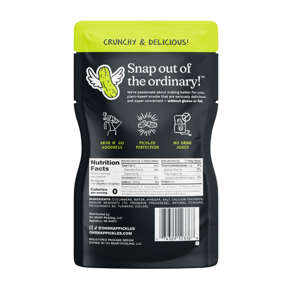 Oh Snap Gone Dilly cold-packed pickles maintain peak freshness and snap